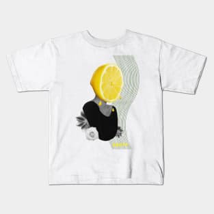 Surrealistic Lemon Woman Zesty Art Kids T-Shirt